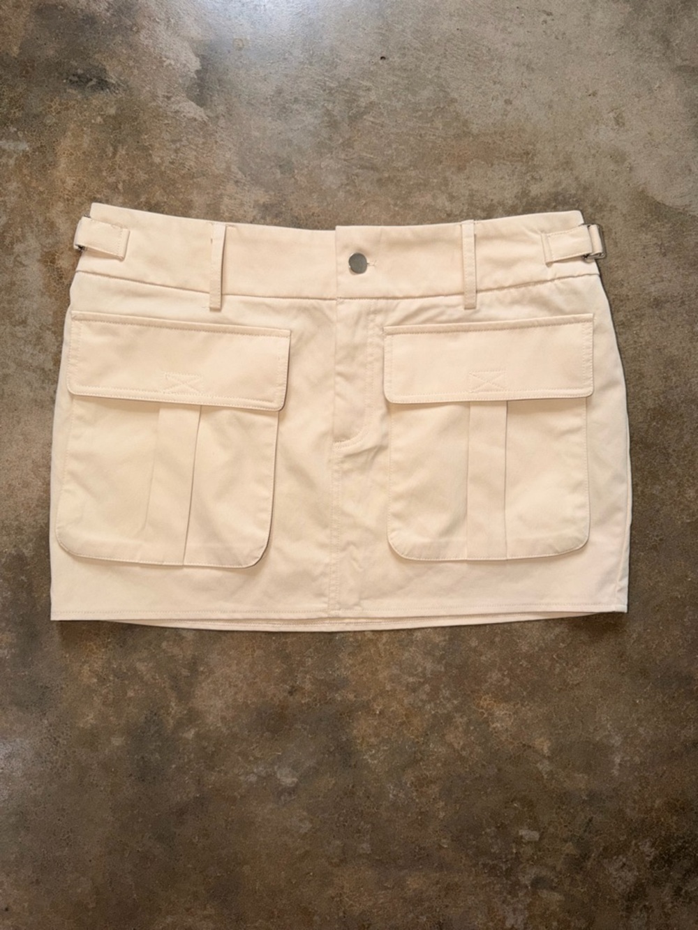 NWOT Fashion Nova Khaki Cargo Pocket Mini Skirt Y2K Size L
